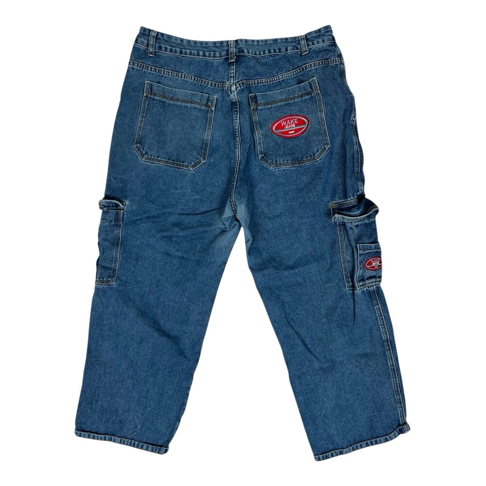 Women's Wake Baggy Cargo Wide Leg Wake Jeans Size 2XL 36x29 Y2K